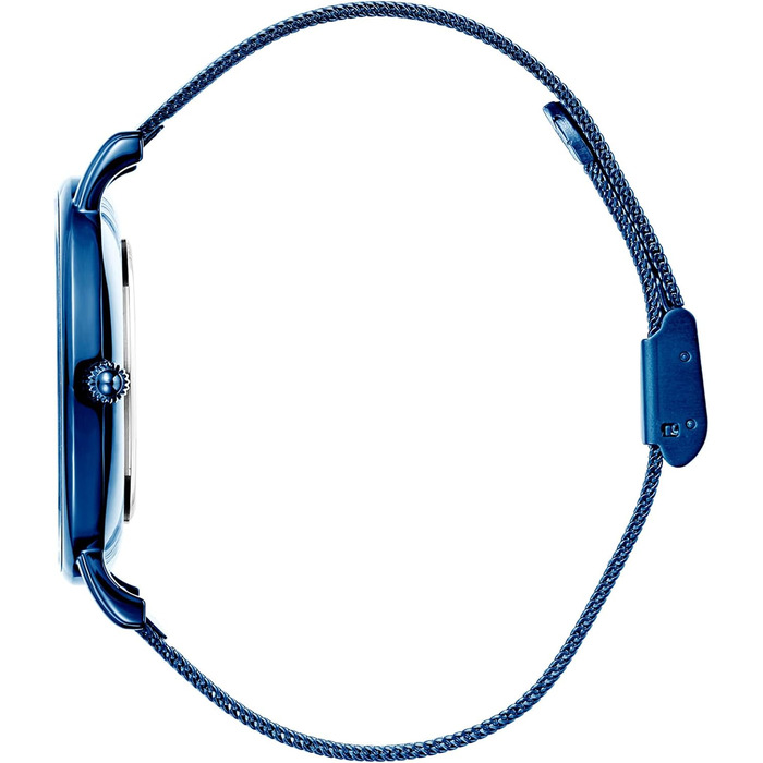 Годинник чоловічий BUREI, мінімалістичний, кварцовий, водонепроникний, ультратонкий. Чоловічий подарунок. (Цілком синій)