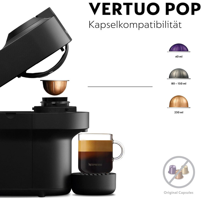 Кавомашина Nespresso Vertuo Pop ENV90.P: Cold Brew, Bluetooth, 4 розміри чашок, з подарунком