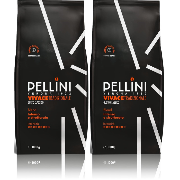 Кава в зернах Pellini N.9 Vivace для еспресо, 1 кг (набір 2 шт)