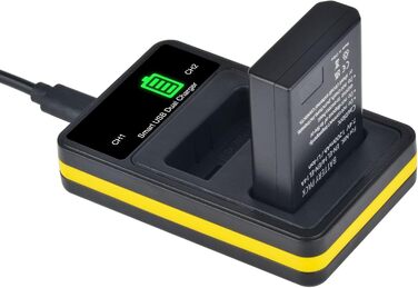 Акумулятор DuraPro EN-EL14 + LED Зарядний пристрій для Nikon P7800, 7700, 7100, 7000, D5600, D5500, D5300, D5200, D5100, 3000, D3400, D3300, D3200, D3100, DSLR