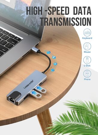 Lemorele Док-станція 12-в-1 з USB-C: 10Gbps, Dual 4K HDMI, VGA, USB 3.1/2.0, 100W PD, SD/TF, Audio - для Windows, MacBook, Dell