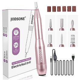 Електрична фрезер для нігтів JODSONE 6 в 1 – бездротова, 20000 об/хв, USB-зарядка, для гель-лаку, манікюрний набір з регулюванням швидкості