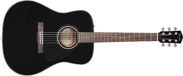 Акустична гітара Fender CD-60 Dreadnought V3 DS, чорний колір, палісандровий гриф, для правшів, з безкоштовними онлайн-уроками Fender Play