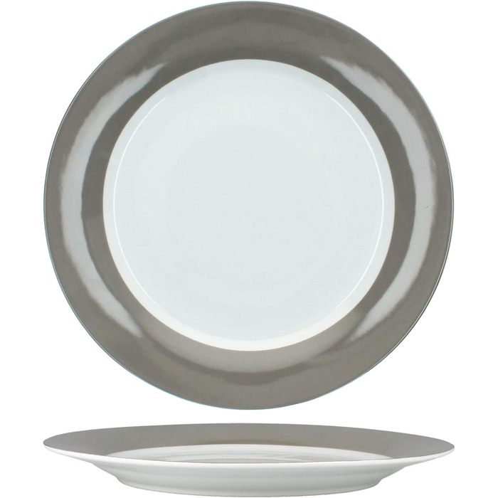 MamboCat Сервіз для столу 12 предметів (6 тарілок для супу та 6 тарілок для їжі) з кольорового порцеляну, для 6 осіб