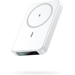 Power Bank HETP 10800mAh з бездротовою зарядкою MagSafe, PD 20W, USB-C, LED-дисплеєм. Сумісний з iPhone 16/15/14/13/12