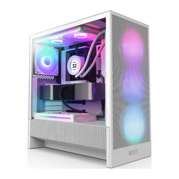 Корпус NZXT H5 Flow RGB Midi Tower, білий