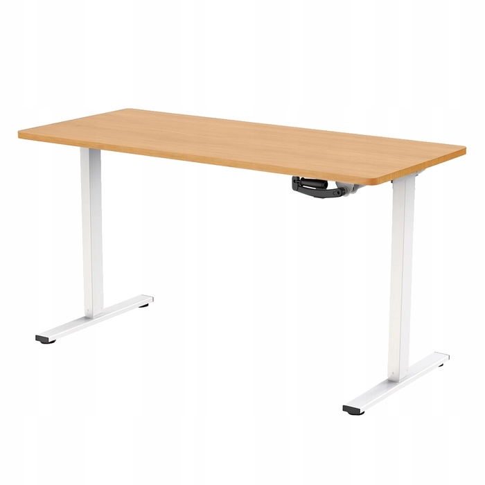Прямокутний письмовий стіл Spacetronik 140 x 60 x 109,5 см, білий з відтінками коричневого