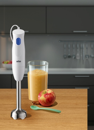 Занурювальний блендер Braun MQ10.001M, 450 Вт, білий
