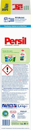 Пральний порошок Persil Universal Tiefenrein для пральних машин, універсальний засіб для глибокого очищення та гігієнічної свіжості, 90 прань