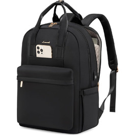 LOVEVOOK Рюкзак для жінок, великий, 18 дюймів, рюкзак для школи з відділенням для ноутбука, елегантний рюкзак для подорожей, рюкзак для університету, офісу, роботи, чорний, 18 дюймів, A-чорний