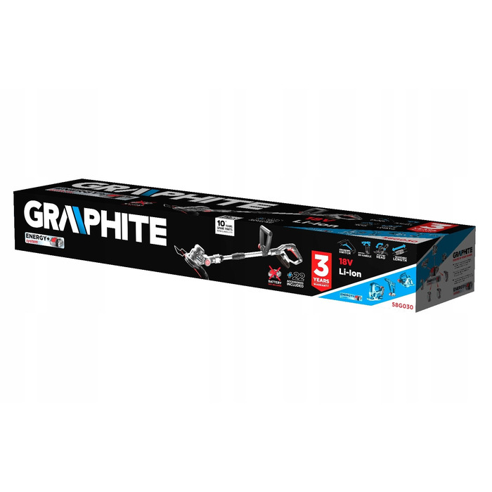 Акумуляторний підрівнювач для трави GRAPHITE 18V 25 см (без акумулятора) 58G030
