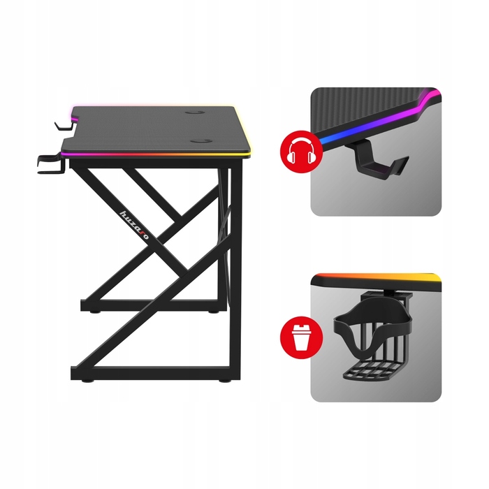 Ігровий стіл Huzaro Hero 1.7 RGB Black