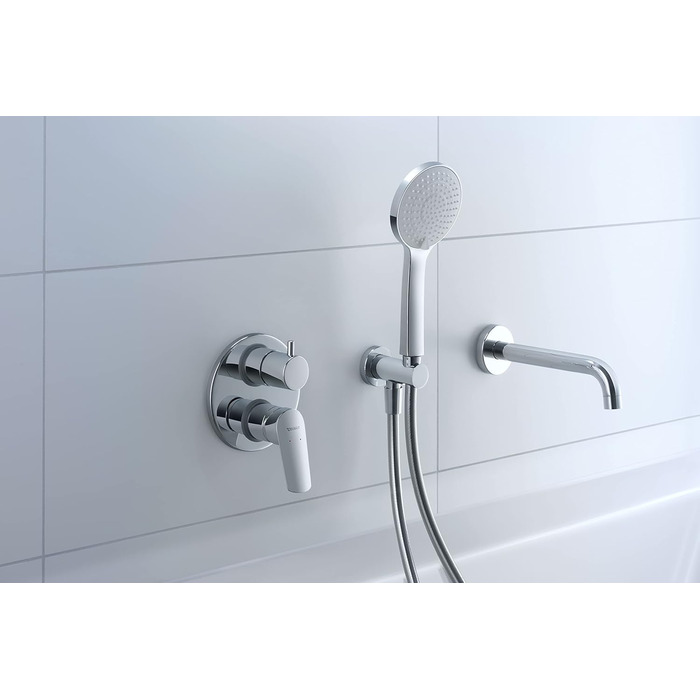 Душова лійка Duravit Universal з 3 режимами (Rain, Intense, Soft), ручна душова насадка Ø 110 mm, економія води MinusFlow, легко чиститься, хром
