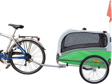 PAPILIOSHOP Причіп для собак Argo Hundeanhänger - велосипедний причіп для собак S-M-L, великий, зелений