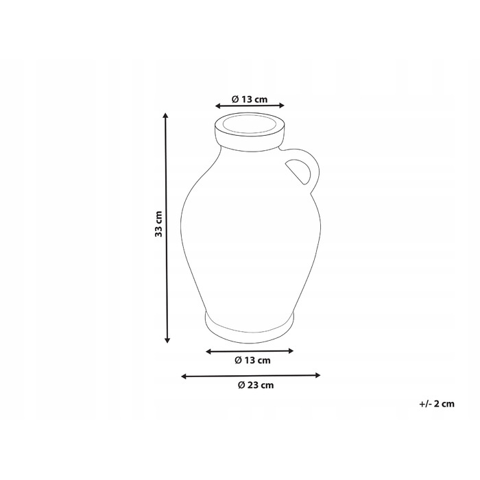 Декоративна керамічна ваза MASSALIA, 33 см, біла