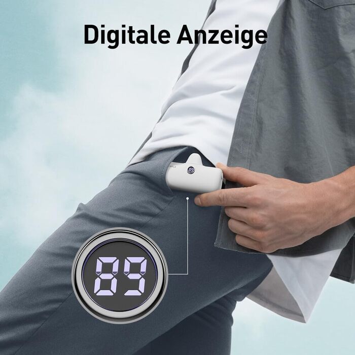 Powerbank iWALK 4800mAh 20W з LCD-дисплеєм: портативний зарядний пристрій для iPhone, Samsung, Xiaomi. Рожевий колір