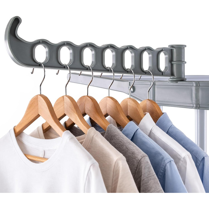 Сушарка для білизни H&F Turmwäscheständer 4-ярусна на колесах з гальмами, 170 см, до 40 кг