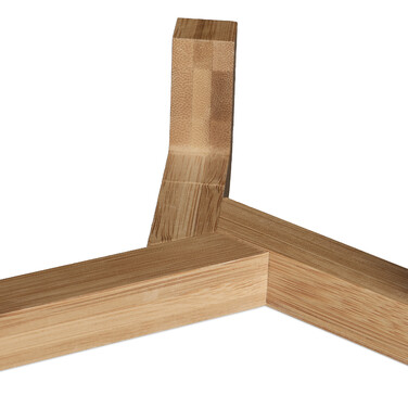 Relaxdays Ceramic Dog Bowl with Bamboo Stand