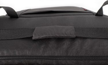 Сумка-переноска для собак та котів | Сумка на плече для тварин з гумкою та карабіном | до 15 кг | Матеріал: еко-замша (Velvet) | Розмір: L (42 x 29 x 33 см) | Чорний колір