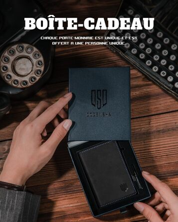 Портмоне чоловіче DODENSHA MagSnap Slim з відділом для монет, RFID захистом, на 10+ карт, чорно-червоне (чорно-синій)