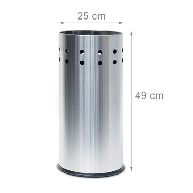 Relaxdays stainless steel umbrella stand with insert