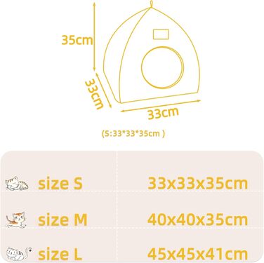 Будиночок для котів Katzenhöhle з подушкою, 40x40x35 см, сірий (M)