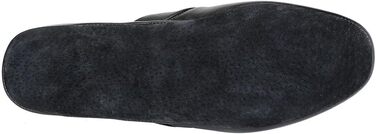 Чоловічі домашні тапочки Pamir з натуральної шкіри, підошва з шкіри, устілка з memory foam, розмір 42.5 EU, широкі, чорні