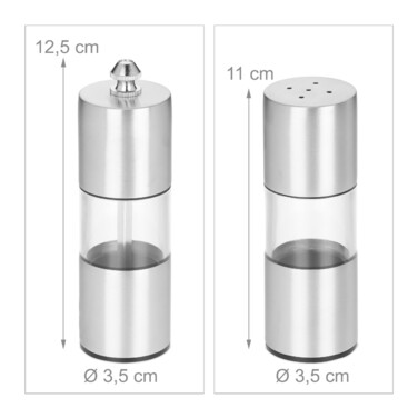 Relaxdays Spice Shaker & Spice Grinder 2-Piece Set