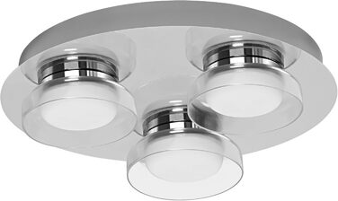 LEDVANCE Smart LED Bathroom Lamp Chrome, 18W, 1800LM, 3000-6500K, 30cm, IP44, Orbis Round Wall Light, Bathroom Light with Wi-Fi Technology, Dimmable, Controllable via App and Voice Assistants
