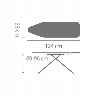 Прасувальна дошка Brabantia стандартна, 124 см x 38 см