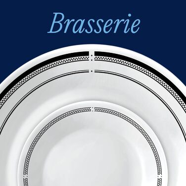 Набір посуду Corelle на 18 предметів для 6 осіб: тарілки, миски, скло Vitrelle (стійке до подряпин, мікрохвильова піч, посудомийна машина)