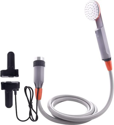 Portable Outdoor Camping Shower with Battery-Powered Pump for Garden, Beach