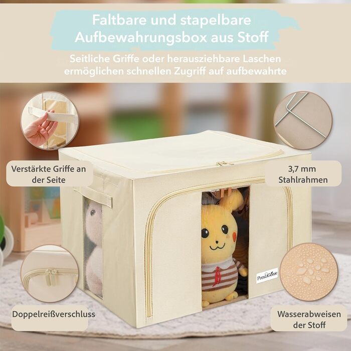 Органайзер для одягу Prestigénie, 3 шт., місткість 24 л (66 л), з прозорим вікном