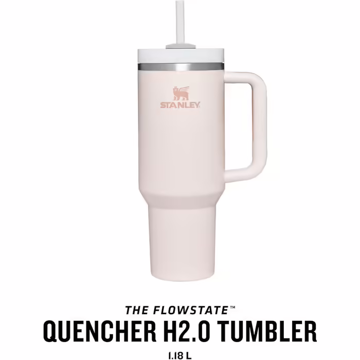 Термокружка Stanley Quencher H2.0 з трубочкою 1.2 л, нержавіюча сталь, зберігає холод до 48 годин, BPA Free, підходить для миття в посудомийній машині