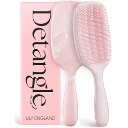Щітка для локонів Lily England Lockenbürste: безболісне розчісування та укладка для волосся 3c-4c, золотий рожевий колір
