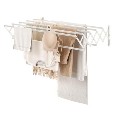 Настінна сушилка для білизни YOUDENOVA з 7 стійок, розкладна, для ванної кімнати/пральні, металева, (42-80) x 59 x 19 см
