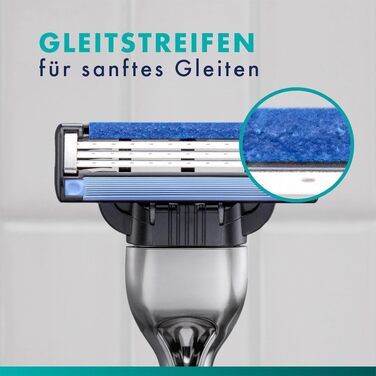 Смінні леза для чоловічих бритв Gillette Mach 3 Original, 28 шт, сині