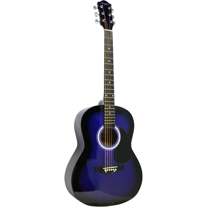 Акустична гітара Martin Smith з комплектом: струни, медіатори та ремінь - синього кольору