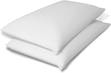 MiaSuite Two Memory Foam Pillows, hypoallergenic and orthopedic, 13 cm height