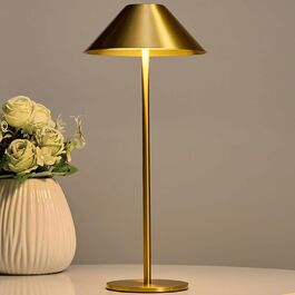 LED-лампа настільна бездротова золота, 2 шт. - акумулятор, USB, сенсорне керування, IP54, для дому та вулиці