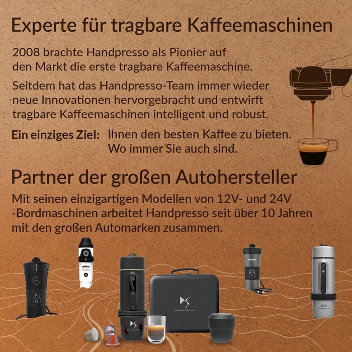 Handpresso - Travel Press with Bag | 0.35 Liters (2-3 Cups) | French Press Stainless Steel | Double-Walled Insulated Coffee Press | Thermo French Press Small for Camping or Travel