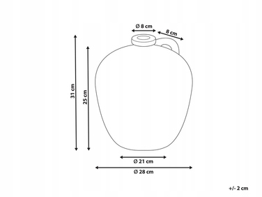 Декоративна керамічна ваза IPOH, 30 см, колір «зламаний білий»