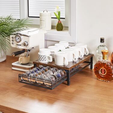 Організатор для капсул кави Nespresso IBUYKE, 80 капсул, 1 ярус, темно-коричневий TCJ102H