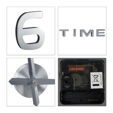 Relaxdays DIY Wall Clock with 3D Numbers