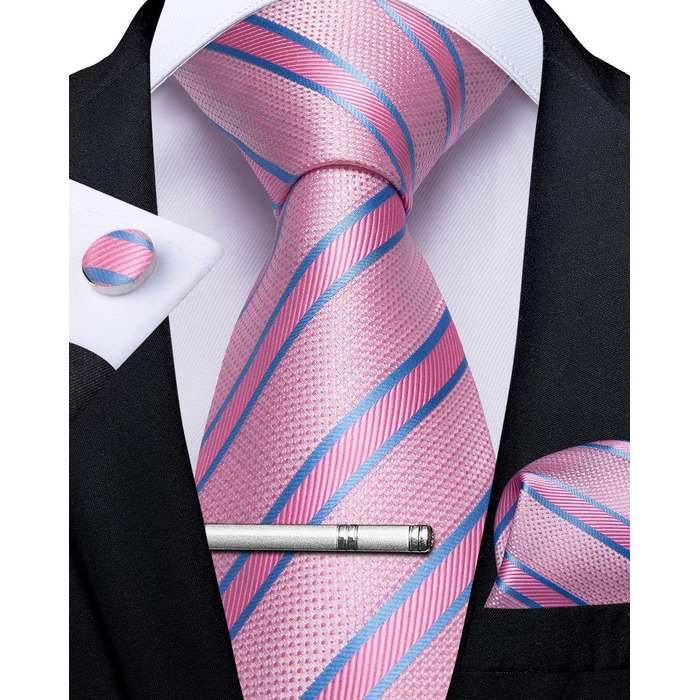 Набір краваток для чоловіків DiBanGu: краватка, нагрудна хустинка, кравецькі затискачі, запонки. Стильний аксесуар для вечірки, весілля, бізнесу.