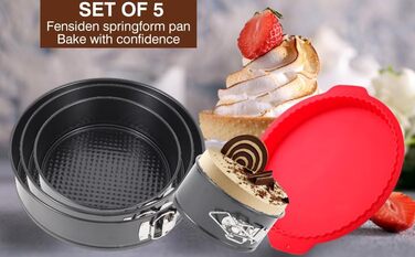 Набір форм для випічки Fensiden Premium Springform – 10.2, 17.8, 22.9, 25.4 см, 10, 7, 9, 10 дюймів