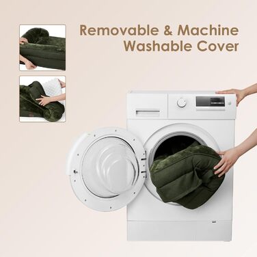 Ортопедичне ліжко для собак EHEYCIGA, 89x56 см, Memory Foam, для собак середніх та маленьких порід, вологостійке, з високим бортиком, темно-зелене