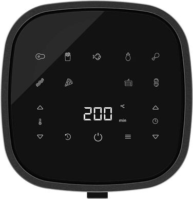 Фритюрниця без олії Cecotec Cecofry Fantastik Window 4000, 4 л, 1400 Вт, 9 програм, сенсорне управління, PerfectCoo, 80-200ºC, чорна