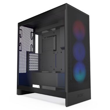 Корпус NZXT H7 Flow | Mid-Tower ATX з покращеною вентиляцією | Чорний | Підтримка 3 x 120 мм вентиляторів для охолодження GPU