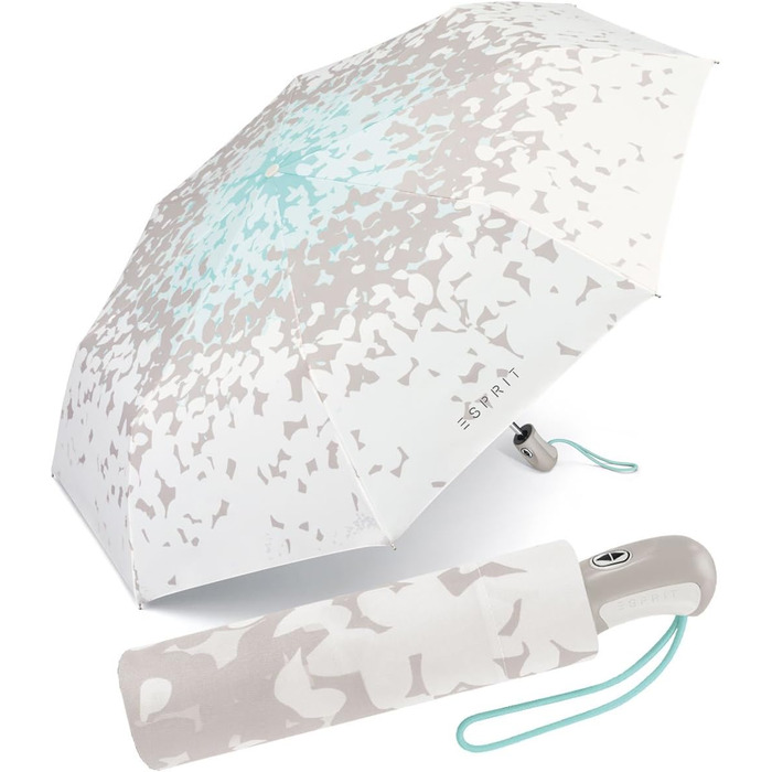 Жіноча парасолька ESPRIT Easymatic з автоматичним відкриванням - Butterfly kiss сіро-аква